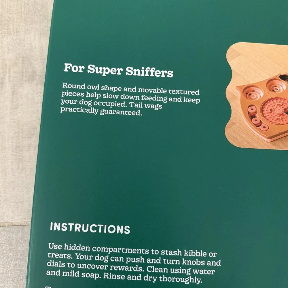 Boots & Barkley‎ Interactive Dog Puzzle Toy Owl Shape Treat Dispensing Fun Puppy
